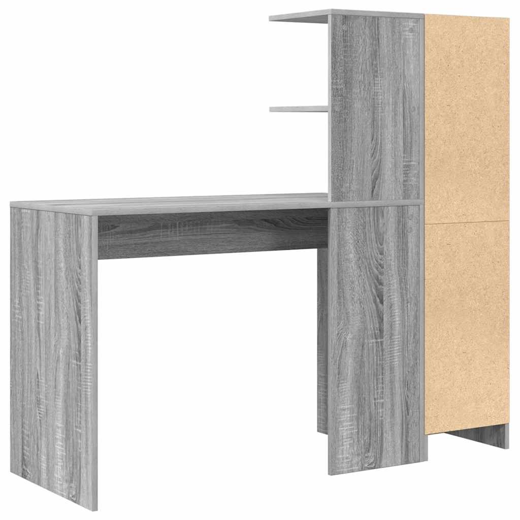 vidaXL Schreibtisch 2 pcs Graues Sonoma