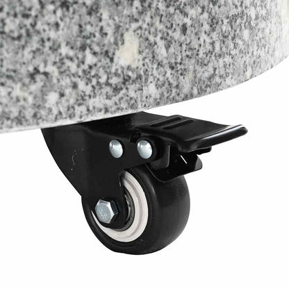 Sonnenschirmständer Grau 45 x 45 x 45 cm Granit und Edelstahl