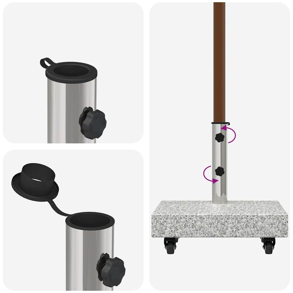 Sonnenschirmständer Grau 45 x 25 x 45 cm Granit