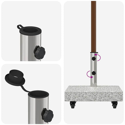 Sonnenschirmständer Grau 45 x 25 x 45 cm Granit