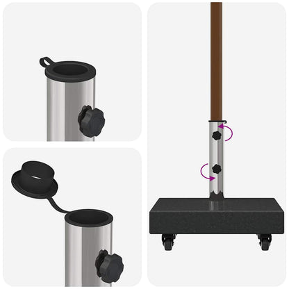 Sonnenschirmständer Schwarz 45 x 25 x 45 cm Granit