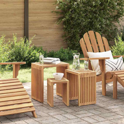 Garten-Beistelltisch 3 pcs Braun 33 x 44,5 x 51 cm