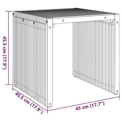 vidaXL Garten-Beistelltisch Braun 45 x 42,5 x 45 cm Massivholz Teak