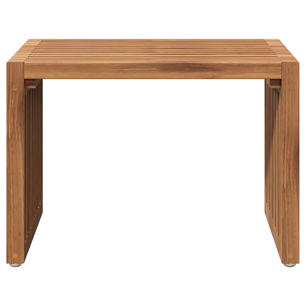 vidaXL Garten-Beistelltisch Braun 50 x 32,5 x 35 cm Massivholz Teak