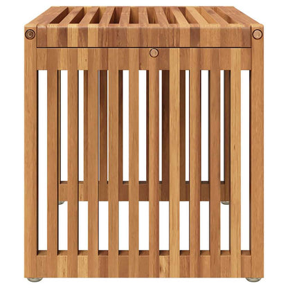 vidaXL Garten-Beistelltisch Braun 50 x 32,5 x 35 cm Massivholz Teak