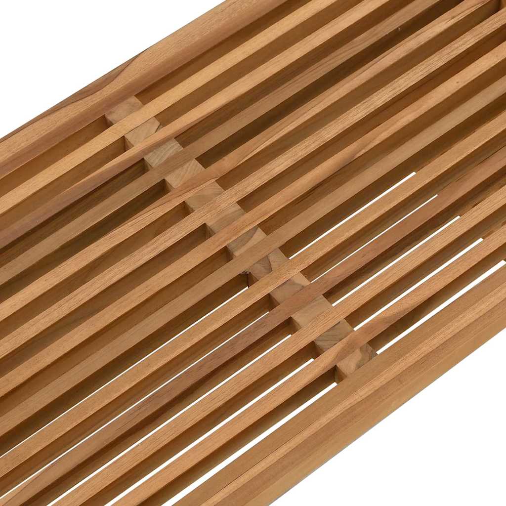 vidaXL Garten-Beistelltisch Braun 70 x 37,5 x 35,5 cm Massivholz Teak