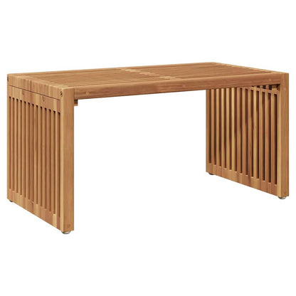 vidaXL Garten-Beistelltisch Braun 70 x 37,5 x 35,5 cm Massivholz Teak