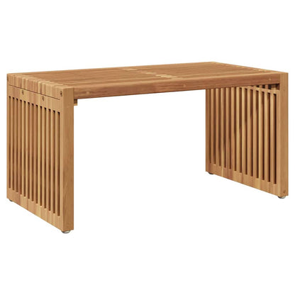 vidaXL Garten-Beistelltisch Braun 70 x 37,5 x 35,5 cm Massivholz Teak
