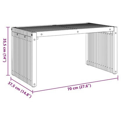 vidaXL Garten-Beistelltisch Braun 70 x 37,5 x 35,5 cm Massivholz Teak