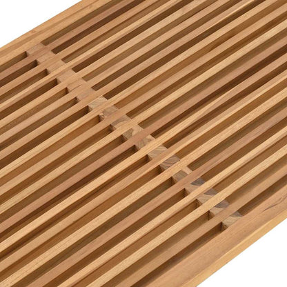 vidaXL Garten-Beistelltisch Braun 110 x 55 x 35,5 cm Massivholz Teak