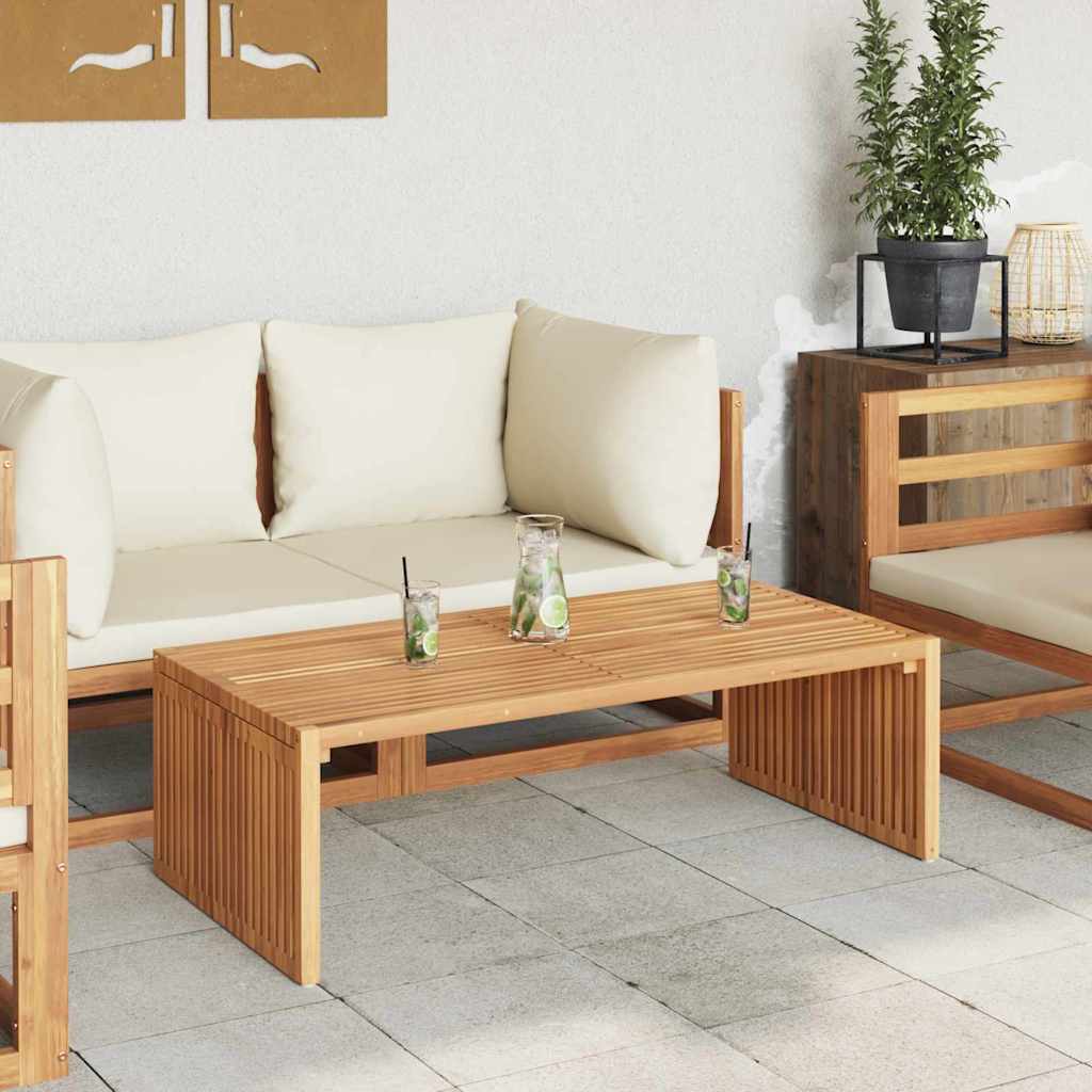 vidaXL Garten-Beistelltisch Braun 110 x 55 x 35,5 cm Massivholz Teak