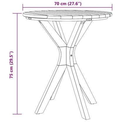 vidaXL Beistelltisch Braun 70 x 70 x 75 cm Massivholz Teak