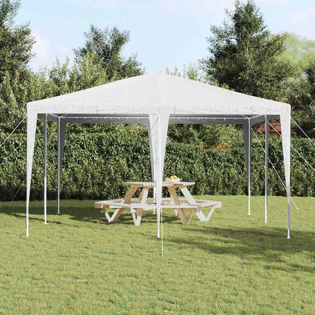 Party-Zelt Weiß 400 x 400 x 266 cm Polyethylen und Stahl