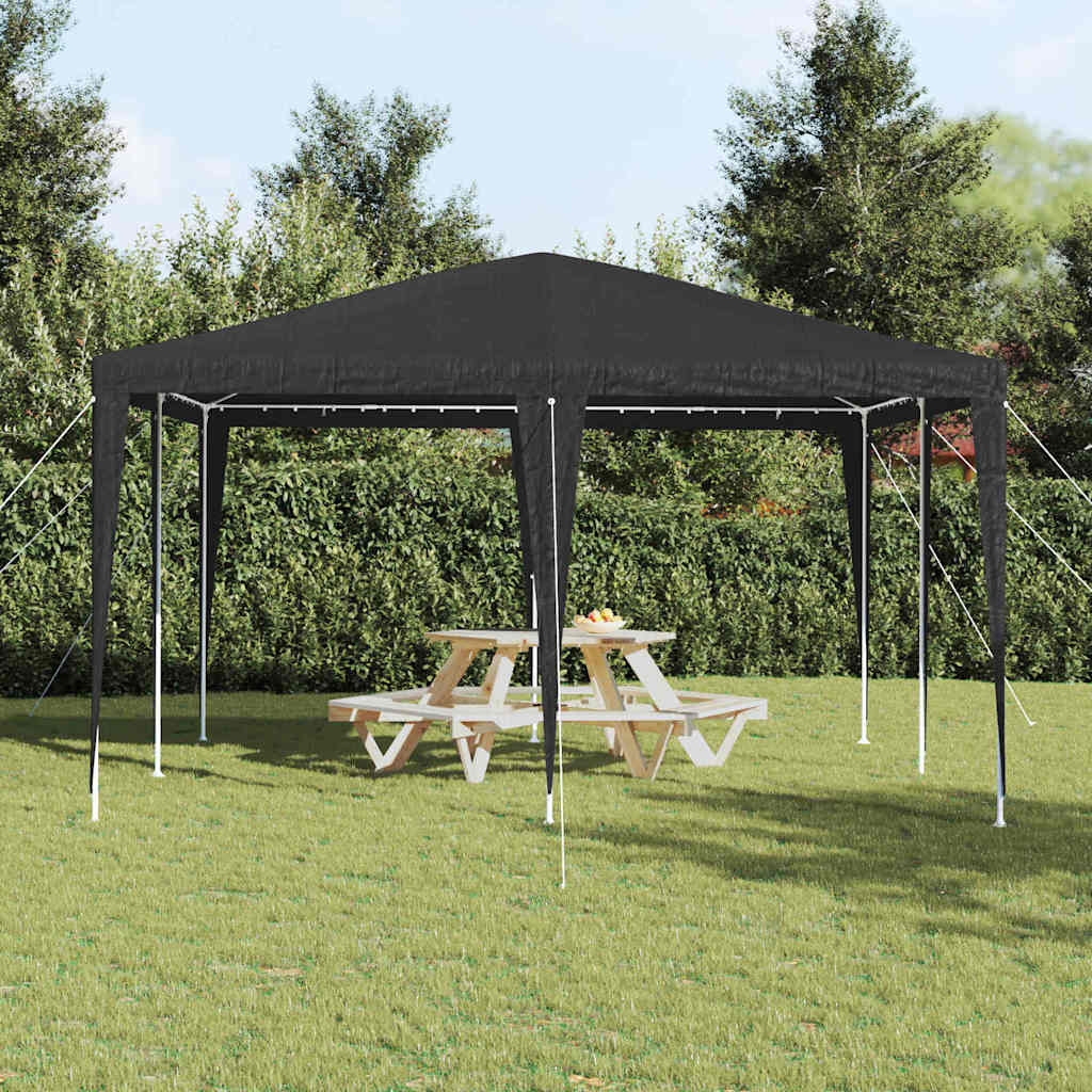 Party-Zelt Anthrazit 400 x 400 x 266 cm Polyethylen und Stahl