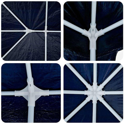 Party-Zelt Blau 400 x 400 x 266 cm Polyethylen