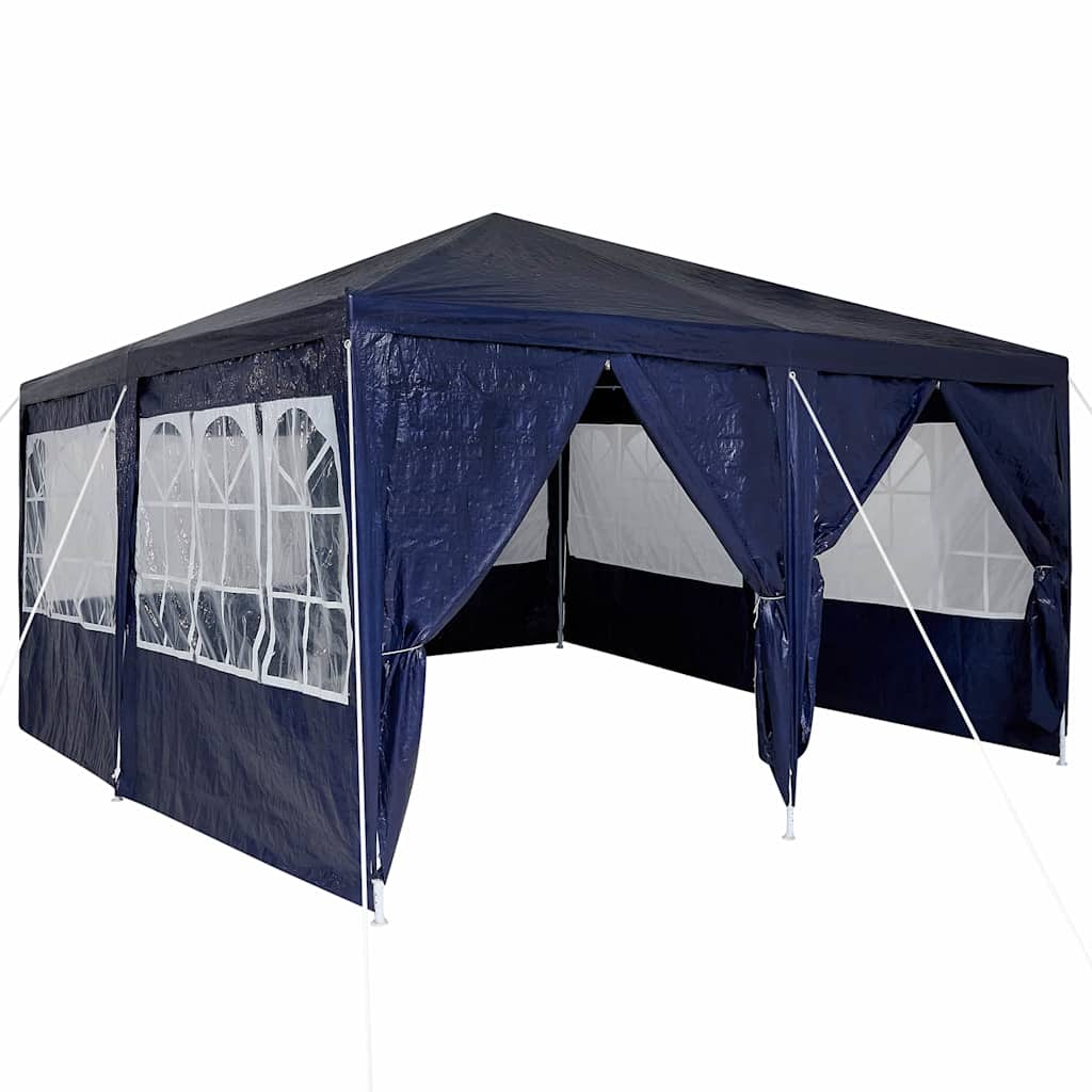 Party-Zelt Blau 400 x 400 x 266 cm Polyethylen