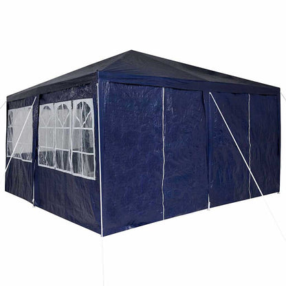 Party-Zelt Blau 400 x 400 x 266 cm Polyethylen