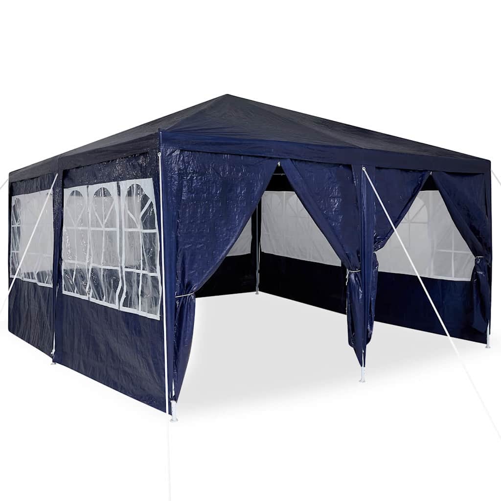 Party-Zelt Blau 400 x 400 x 266 cm Polyethylen