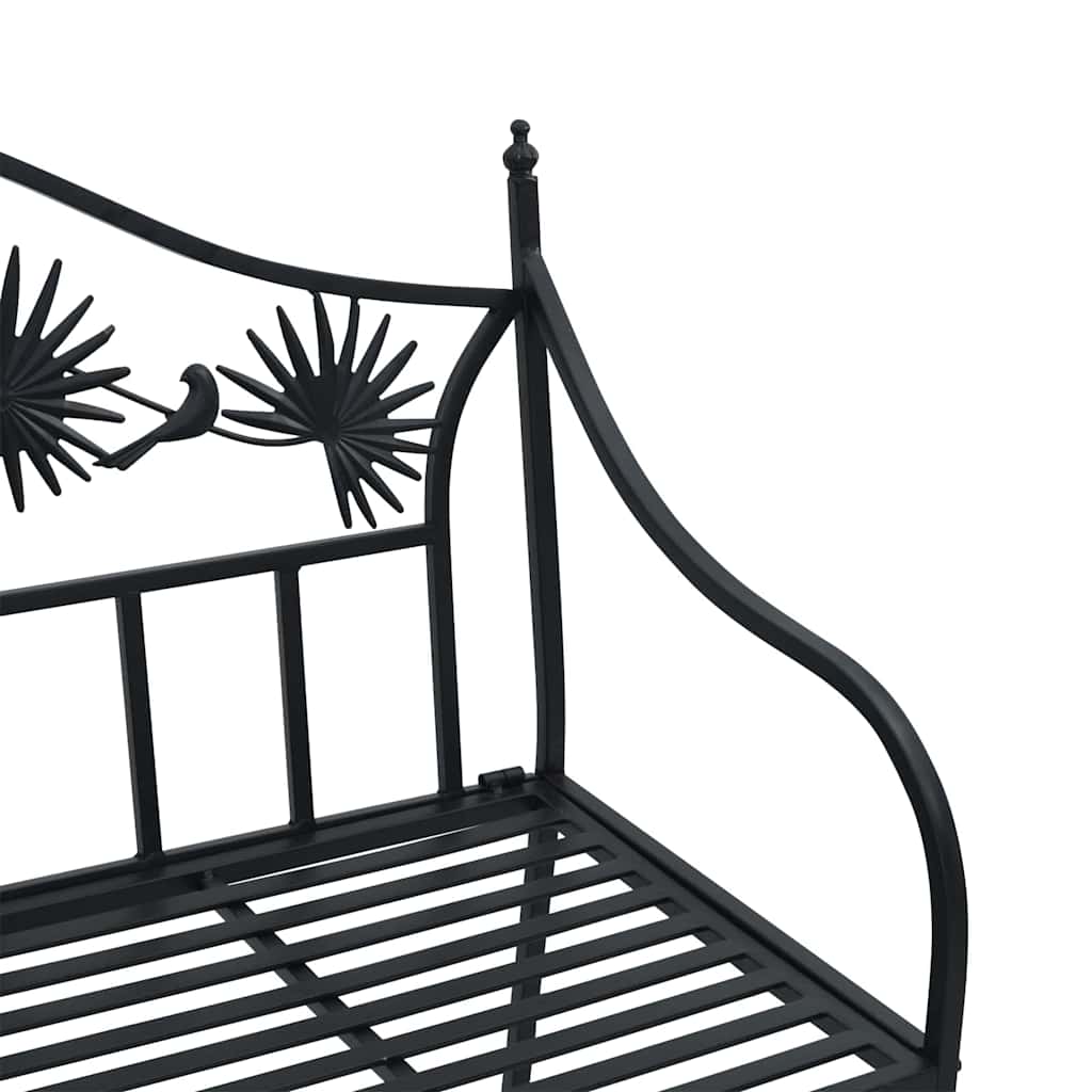 Gartenbank Schwarz 104 x 52,5 x 89 cm Stahl