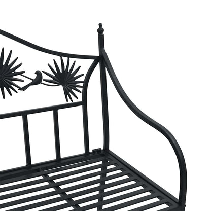 Gartenbank Schwarz 104 x 52,5 x 89 cm Stahl