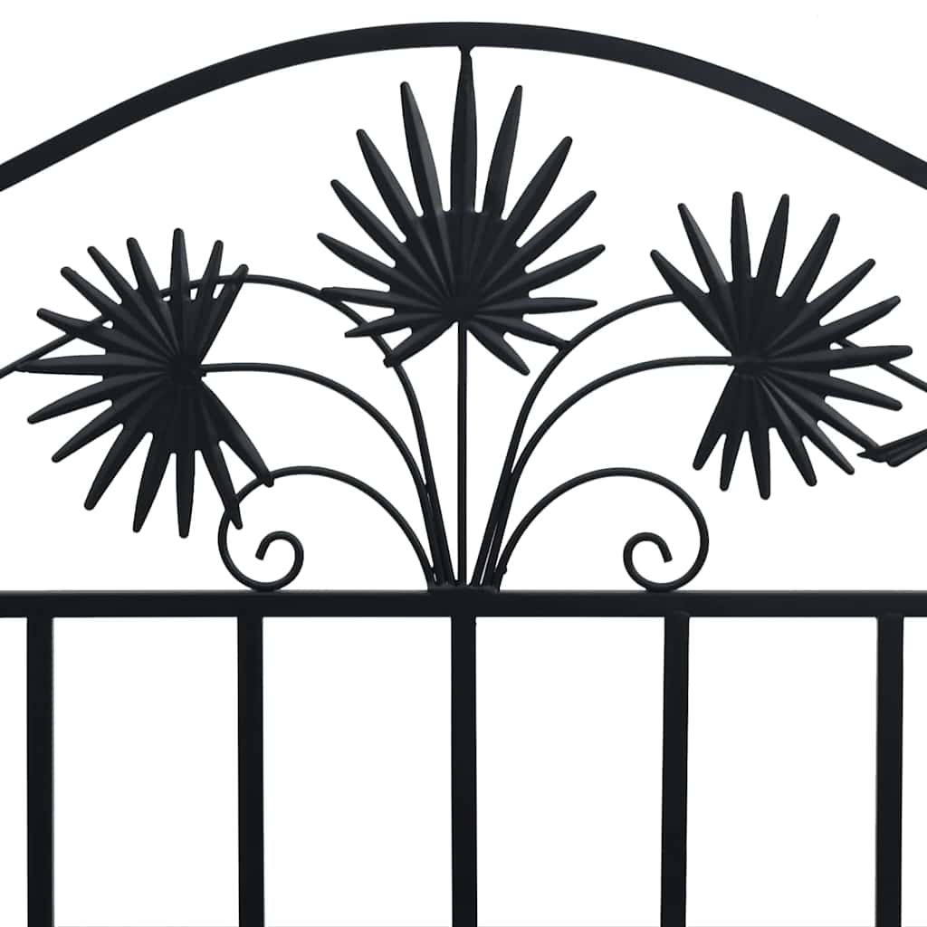 Gartenbank Schwarz 104 x 52,5 x 89 cm Stahl