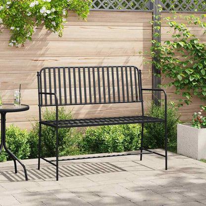 Gartenbank Schwarz 103,5 x 51,5 x 90 cm Stahl