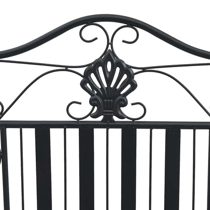 Gartenbank Schwarz 103,5 x 59 x 89 cm Stahl