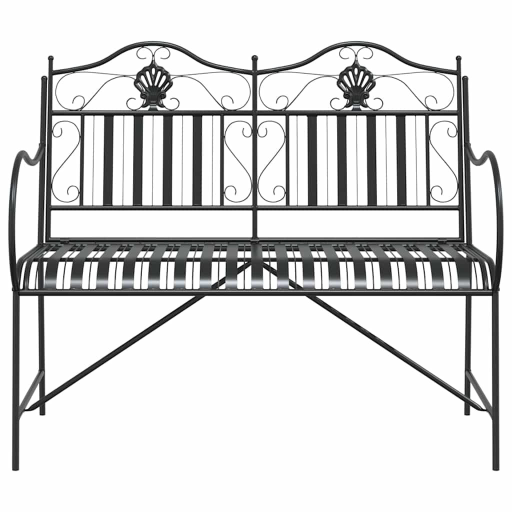 Gartenbank Schwarz 103,5 x 59 x 89 cm Stahl