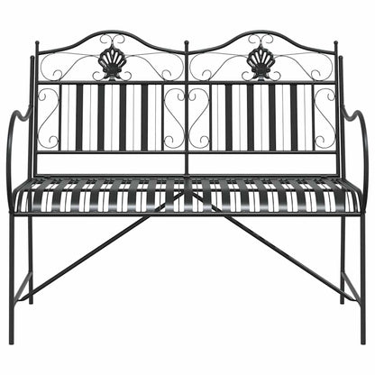 Gartenbank Schwarz 103,5 x 59 x 89 cm Stahl