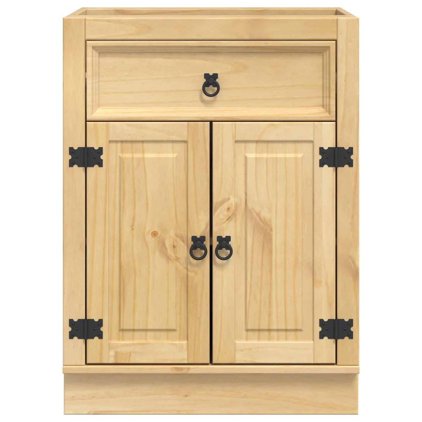 vidaXL Schrank SKI Honigbraun 60 x 46 x 81,5 cm Massives Kiefernholz