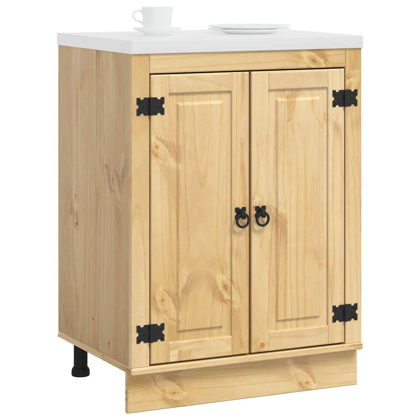 vidaXL Schrank SKI Honigbraun 60 x 46 x 81,5 cm Massives Kiefernholz
