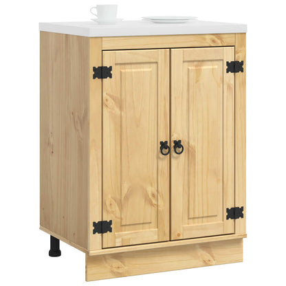 vidaXL Schrank SKI Honigbraun 60 x 46 x 81,5 cm Massives Kiefernholz