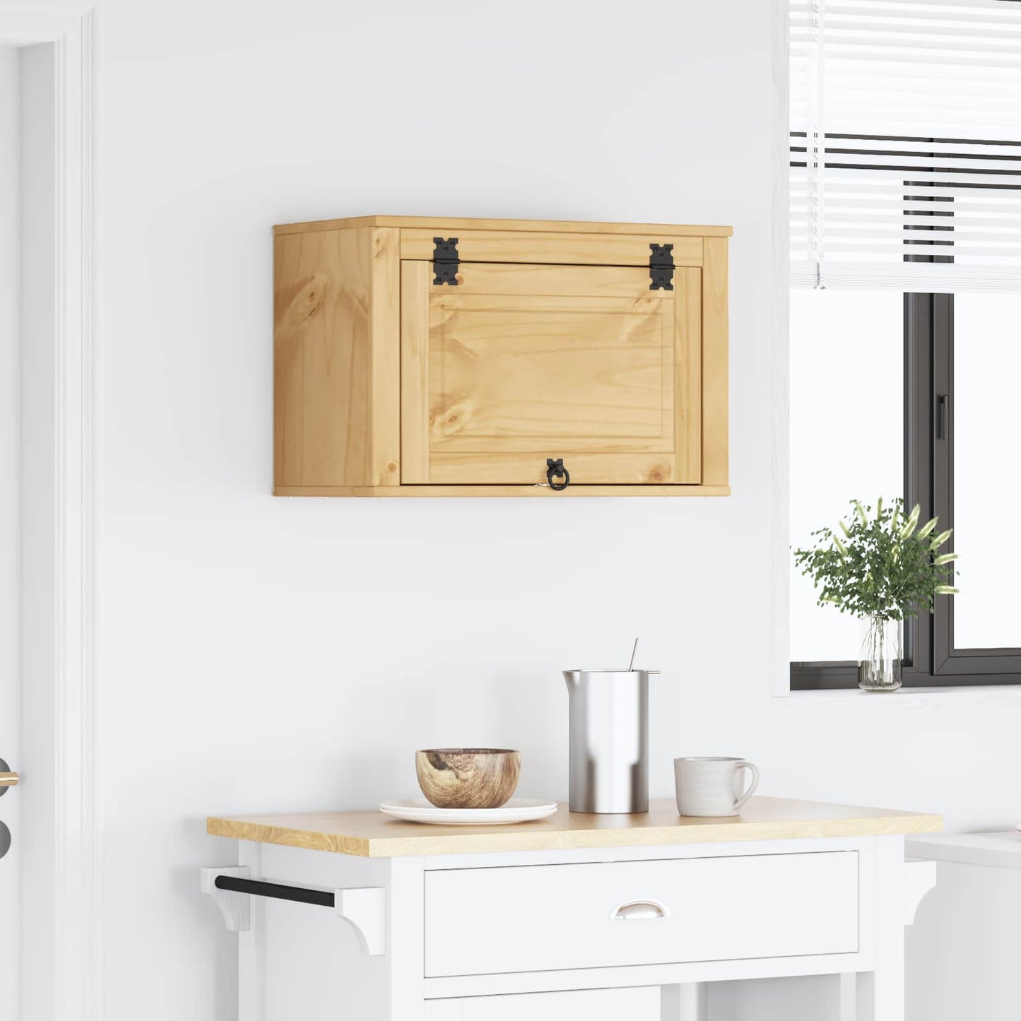 vidaXL Schrank SKI Honigbraun 60 x 32 x 40 cm Massives Kiefernholz