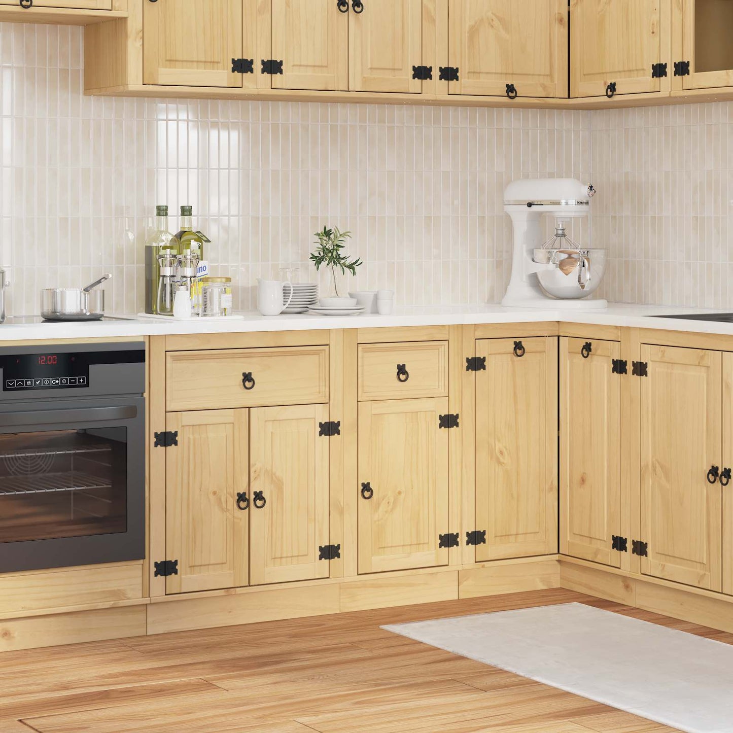 vidaXL Schrank SKI Honigbraun 40 x 46 x 81.5 cm Massives Kiefernholz