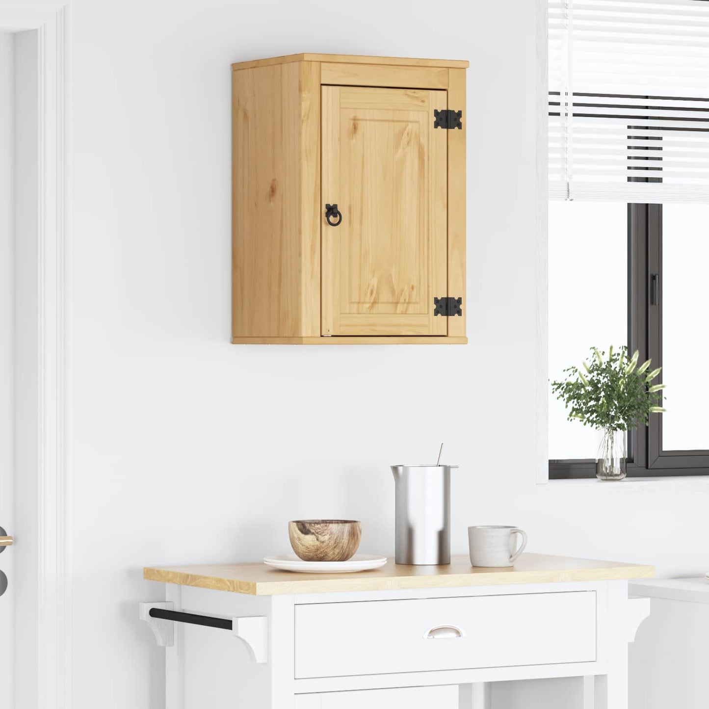 vidaXL Schrank SKI Honigbraun 60 x 32 x 40 cm Massives Kiefernholz