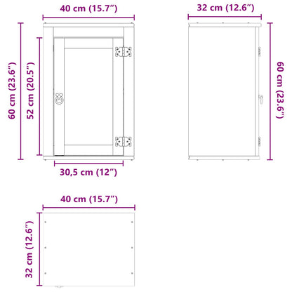 vidaXL Schrank SKI Honigbraun 60 x 32 x 40 cm Massives Kiefernholz