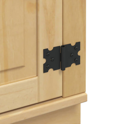 vidaXL Schrank SKI Honigbraun 80 x 46 x 81.5 cm Massives Kiefernholz