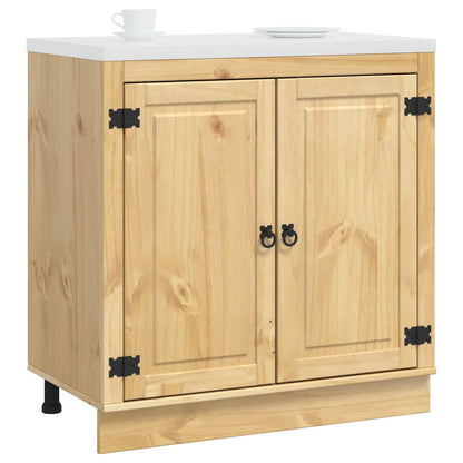 vidaXL Schrank SKI Honigbraun 80 x 46 x 81.5 cm Massives Kiefernholz