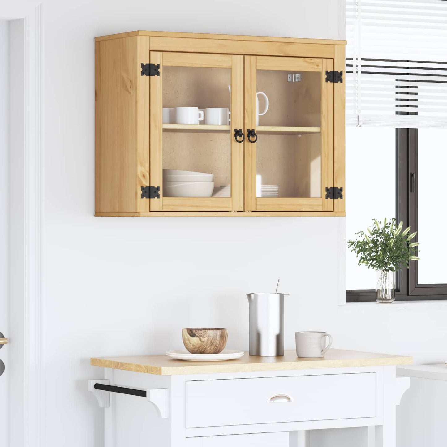 vidaXL Schrank SKI Honigbraun 60 x 32 x 40 cm Massives Kiefernholz