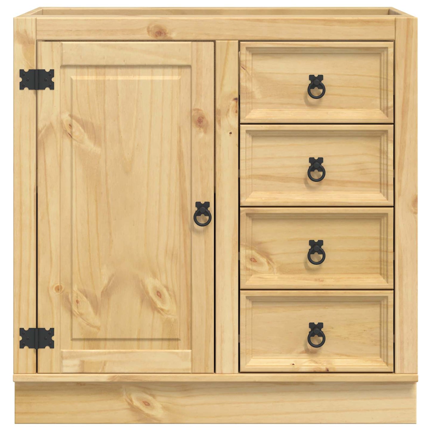 vidaXL Schrank SKI Honigbraun 80 x 46 x 81 cm Massives Kiefernholz