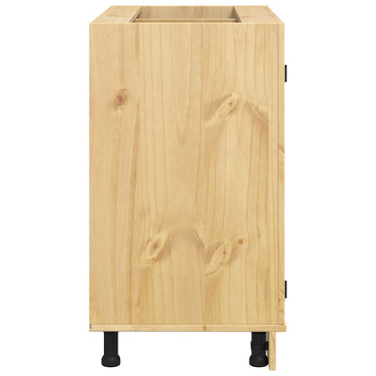 vidaXL Schrank SKI Honigbraun 80 x 46 x 81 cm Massives Kiefernholz