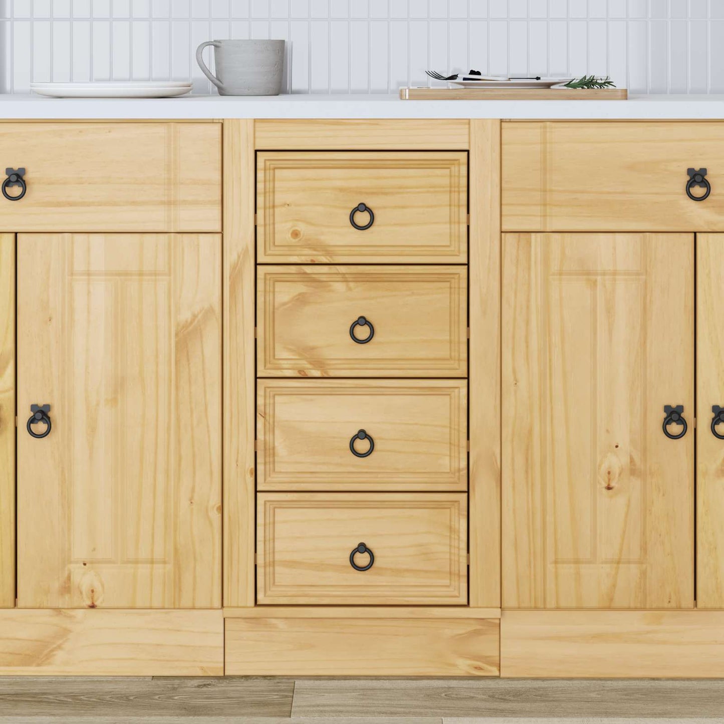 vidaXL Schrank SKI Honigbraun 40 x 46 x 81 cm Massives Kiefernholz