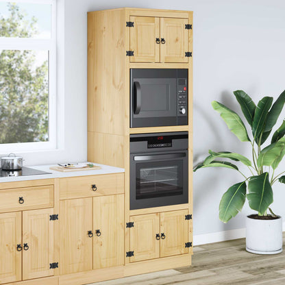 vidaXL Schrank SKI Honigbraun 66 x 58 x 207 cm Massives Kiefernholz