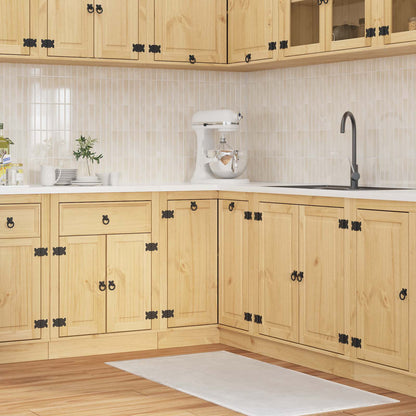 vidaXL Schrank SKI Honigbraun 60 x 32 x 40 cm Massives Kiefernholz
