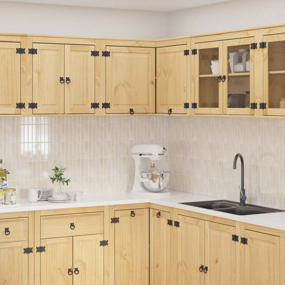 vidaXL Schrank SKI Honigbraun 80 x 80 x 60 cm Massives Kiefernholz