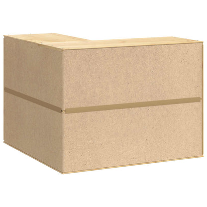 vidaXL Schrank SKI Honigbraun 80 x 80 x 60 cm Massives Kiefernholz