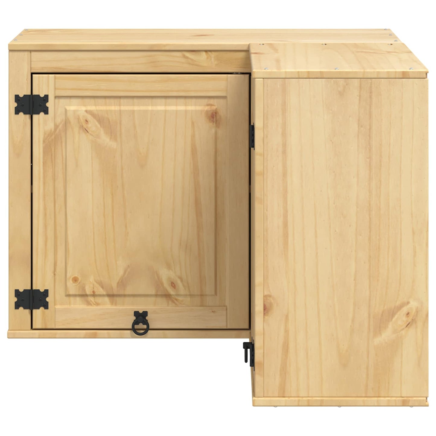 vidaXL Schrank SKI Honigbraun 80 x 80 x 60 cm Massives Kiefernholz