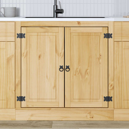 vidaXL Schrank SKI Honigbraun 80 x 46 x 81.5 cm Massives Kiefernholz