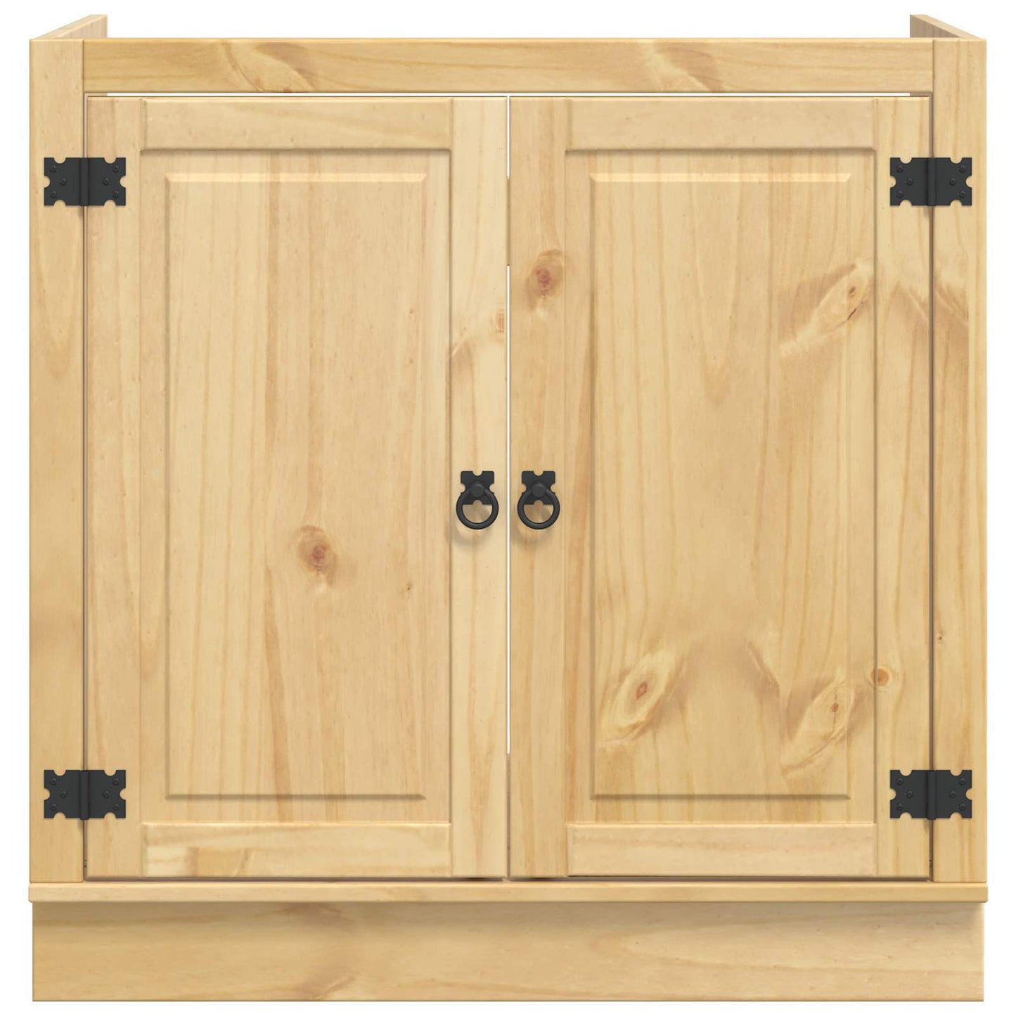 vidaXL Schrank SKI Honigbraun 80 x 46 x 81.5 cm Massives Kiefernholz