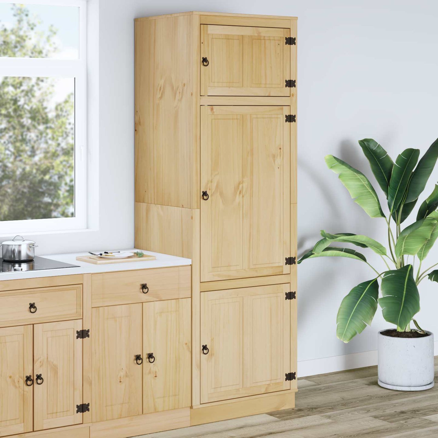 vidaXL Schrank SKI Honigbraun 60 x 32 x 40 cm Massives Kiefernholz